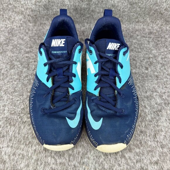✅Womens 7.5 Youth 6Y Nike Team Hustle D7 Sneakers Blue Athletic Rubber Sole Shoe - Picture 6 of 13